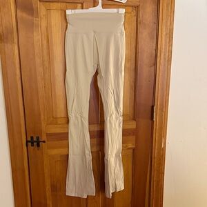 Women's Cream Flared leggings